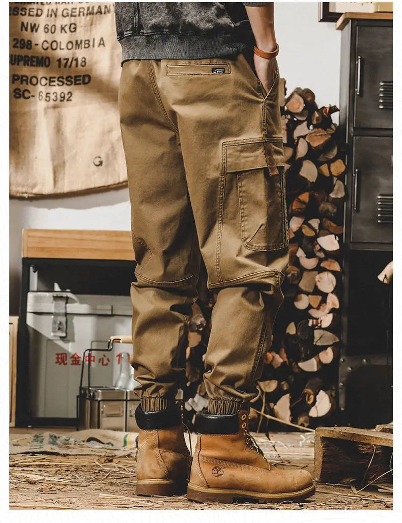 ARENS Techwear Cargo Pants Men Black Cargo Trousers Male Vintage Japanese Streetwear Hip Hop Pockets Casual Safari Style Loose