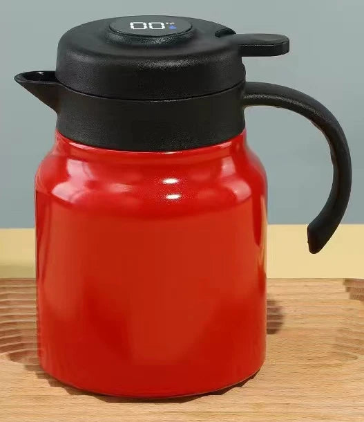 Smart LED Thermos 316 Stainless Steel Insulation Braising Teapot Large Capacity Hot Water Bottle Separating Coffee Vacuum Flask