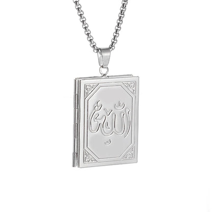 Islamic Muslim Photo Box Jewelry Arabic Allah Bible Necklace