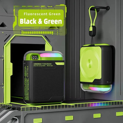 10000mAh Wireless Power Bank with Stand USB C Cable PD20W Fast Charging Magnetic External Spare Battery for IPhone Samsung Xiaom - AMULET RING STORE