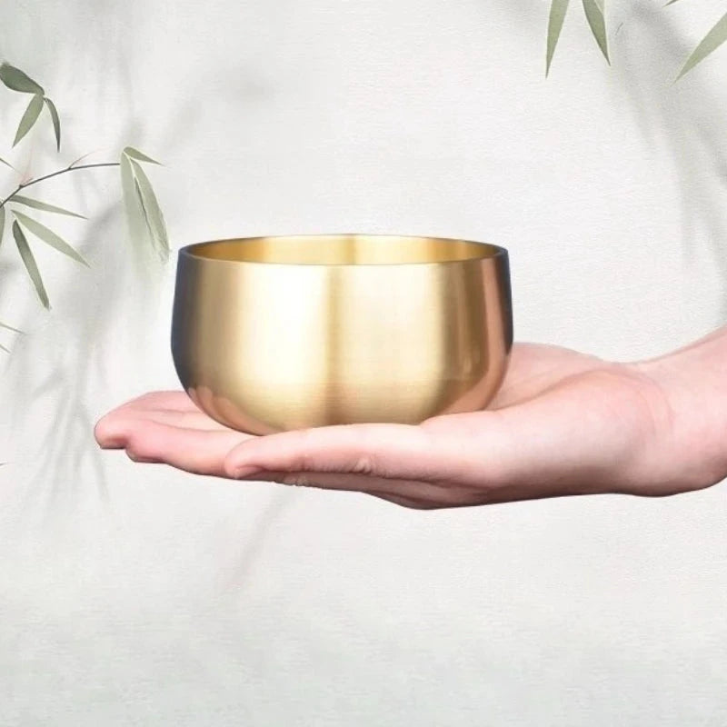 Copper Singing Bowl Buddhism Meditation Sound Healing Sound Bowls Tibetan Original Nepal Singing Bowl Yoga Musical Instruments - AMULET RING STORE