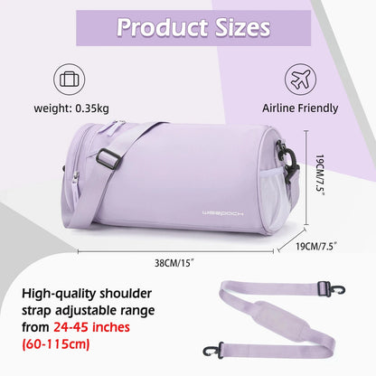 Sports Fitness Bag Women Travel Bag Multi-functional Handbag Yoga Bag Short-Distance Weekender Travel Package Swimming Gym Bags