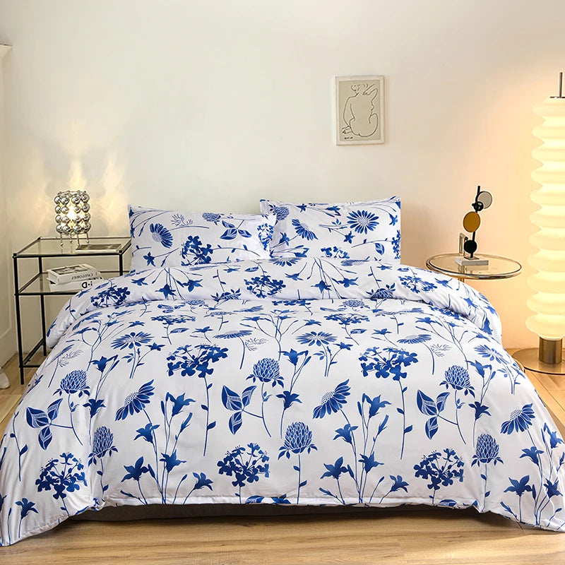 Ethereal Butterfly Print Brushed Duvet Cover Set with Pillowcases - Cozy Polyester,Twin/Full/King/Queen Size