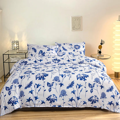 Ethereal Butterfly Print Brushed Duvet Cover Set with Pillowcases - Cozy Polyester,Twin/Full/King/Queen Size