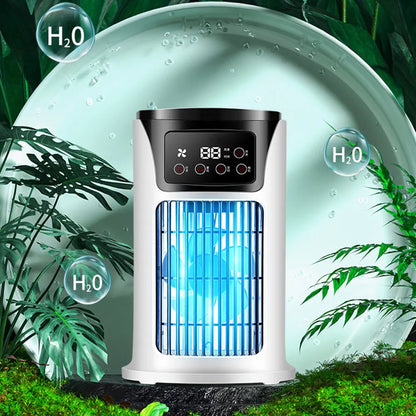 Water Cooling Fan Air Conditioner Adjustable Speeds Timer Personal Fan Air Cooler With Humidifier for Bedroom Living Room Office