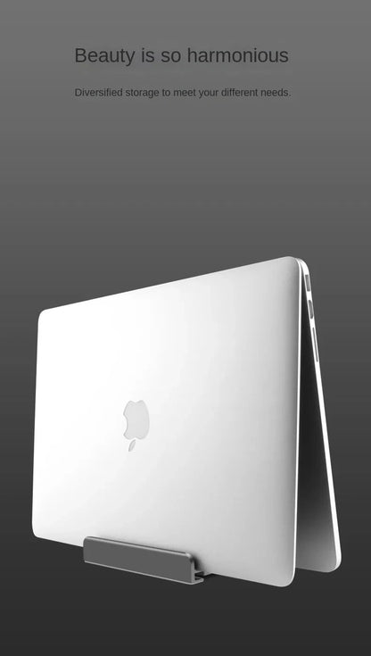 Laptop Stand Vertical Tool-Free Adjustable Aluminum Vertical Laptop Stand Holder Support Macbook Air Pro Laptop Accessories - AMULET RING STORE