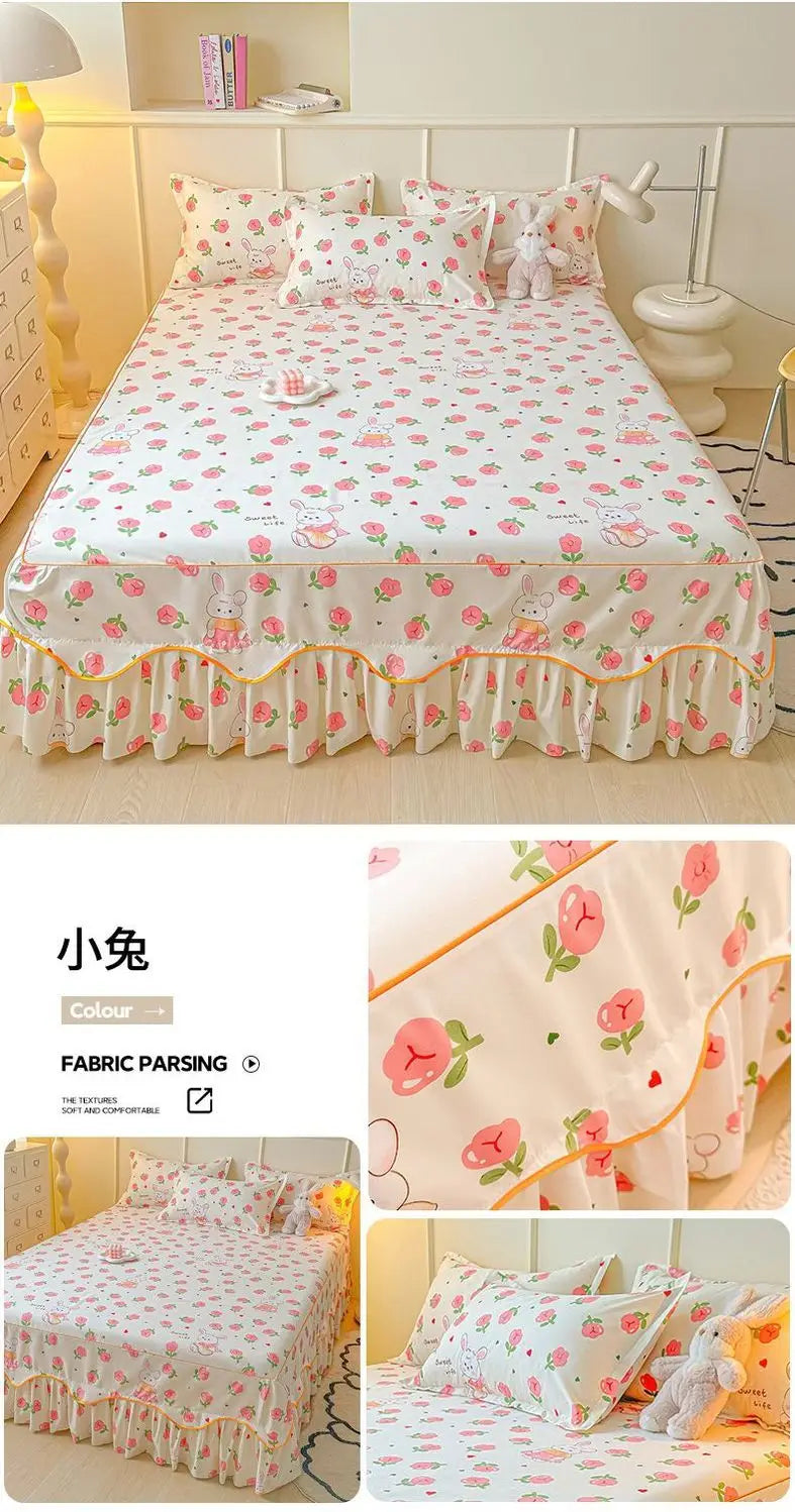 Sheet Set Household with Pillowcase Fashion Modern Water-proof Universal Skin-friendly Single Double Home Textile Bedding Luxury