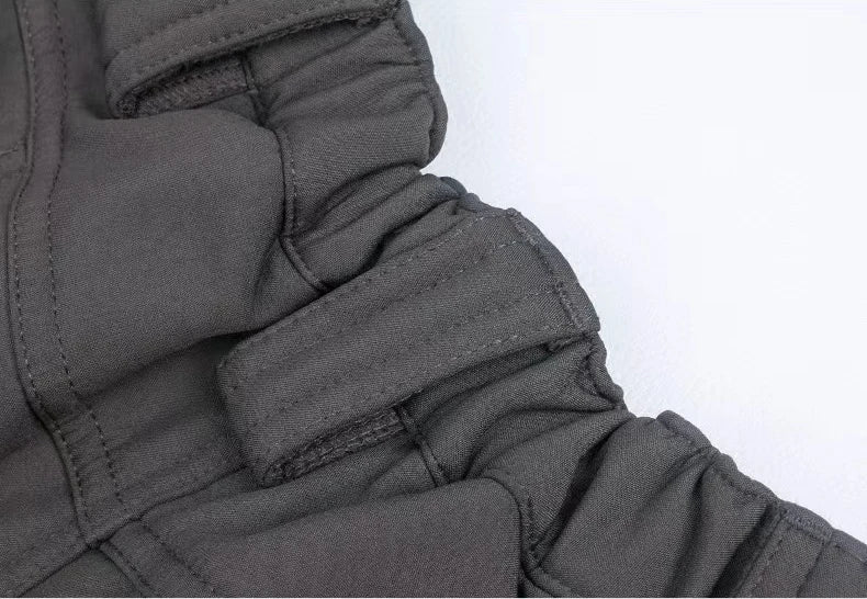 Men's City Cargo Autumn Winter Fleece Softshell Hiking Pants Fishing Climbing Trekking Casual Hunting Camping Trousers M-5XL