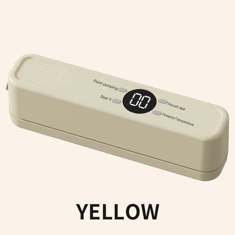 Wireless Vacuum Sealer Machine - 60KPA Powerful Suction, Portable Food Saver with 3 Temperature Levels,External Pumping Function - AMULET RING STORE