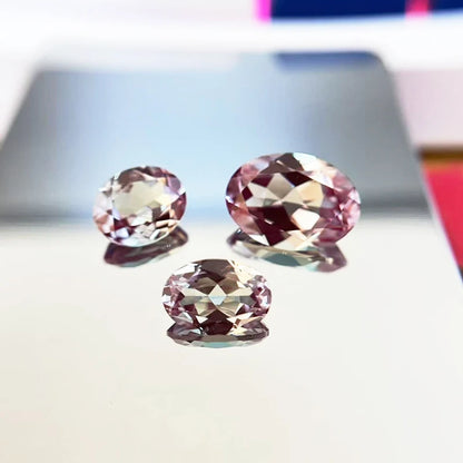 Top Lab Grown Alexandrite Stone Oval Shape Purple Color Charms Beads for Diy Jewelry Making Materials Selectable Certificate