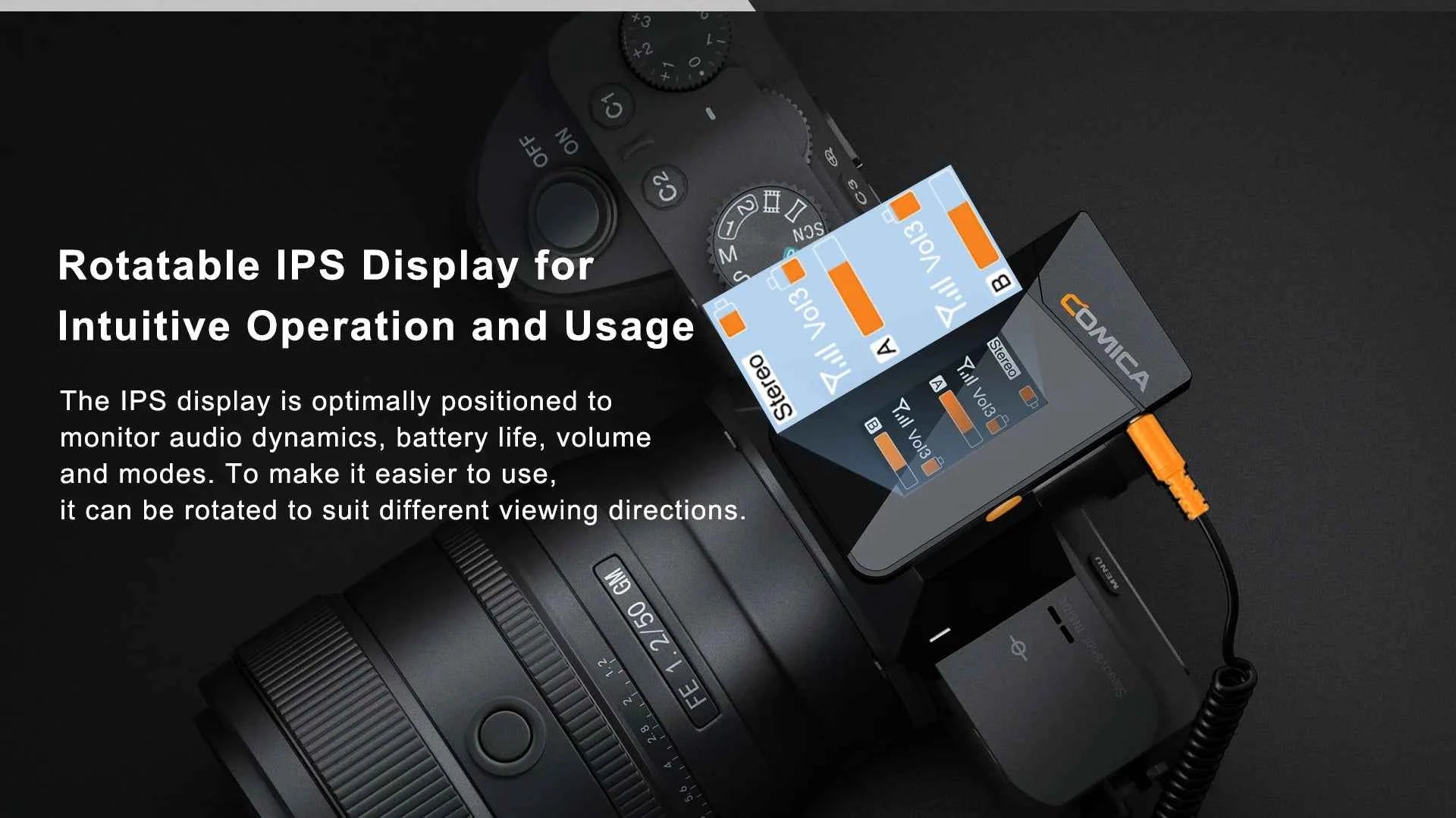 COMICA Vimo C 2.4G Mini Wireless Lapel Microphone with Charging Case, for Smartphone Camera Podcast Interview YouTube Facebook