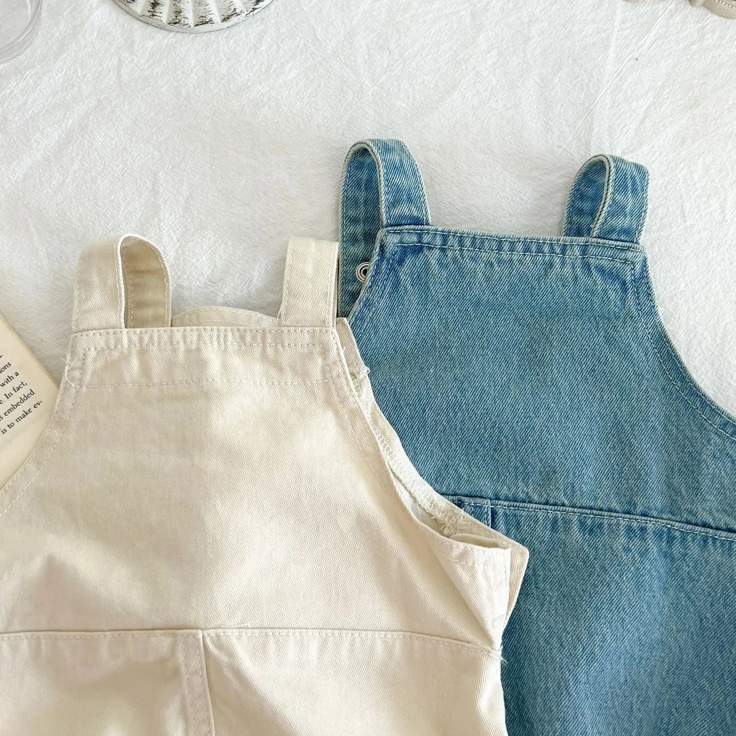 Cute Baby Pocket Overalls Denim Overalls Baby Fashion One-piece Romper 0-3T Newborn Boy Girls Clothes - AMULET RING STORE