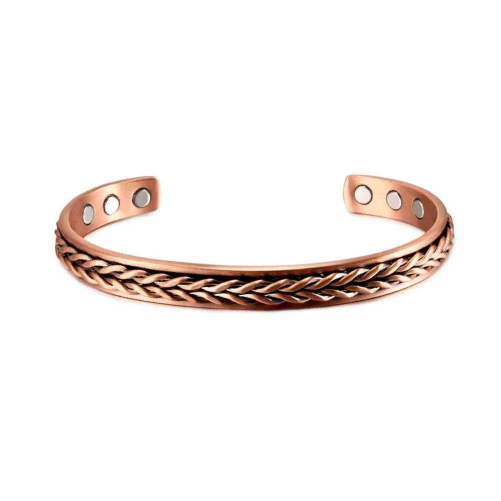 Women Tibetan Pure Copper Magnetic Healing Bracelet India Pattern Men's Spiritual Yoga Jewelry Adjustable Rope Inlay Style