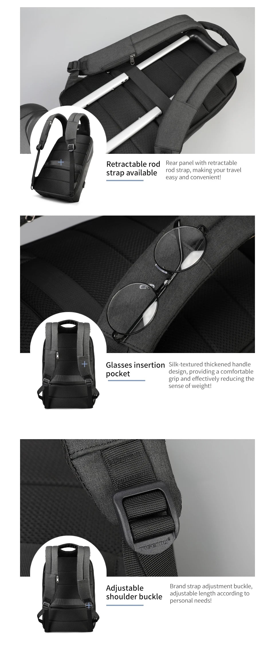 Tigernu Anti Theft Backpacks For Men For Women No Key TSA Lock Backpack 15.6inch Laptop Backpack Schoolbag For Teenager Knapsack - AMULET RING STORE