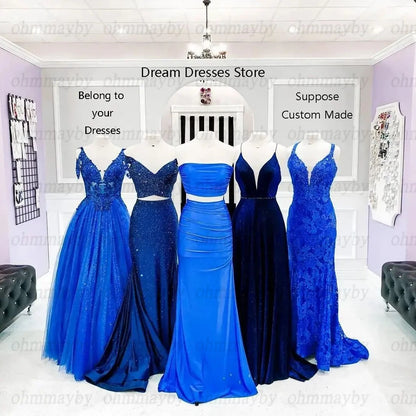 Customized Mermaid Mother of the Bride Dresses Pale Pink Mothers Dress Lace Off Shoulder Sleeves Wedding Guest Gowns Front Split - AMULET RING STORE