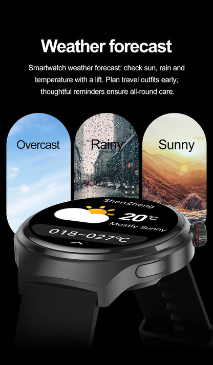 2025 New For HUAWEI GT Series Smart Watch Men AMOLED Screen Heart Rate Health Monitoring Bluetooth Call Business Smartwatch Man
