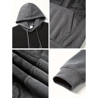 Japanese Fashion Men's Tracksuit Hoodies Sweatpants 2 Piece Set Fall&winter Daily Casual Sporty Jogging Suit Urban Trend Outfits - AMULET RING STORE