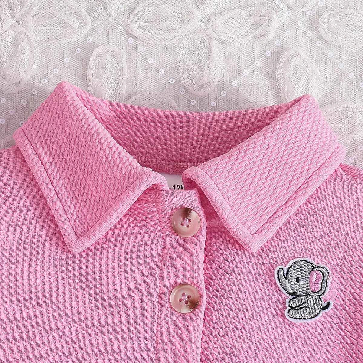 2Piece Spring Autumn Newborn Girls Clothes Korean Cartoon Cute Coat+Mesh Bow Print Sleeveless Dress Baby Boutique Clothing BC628
