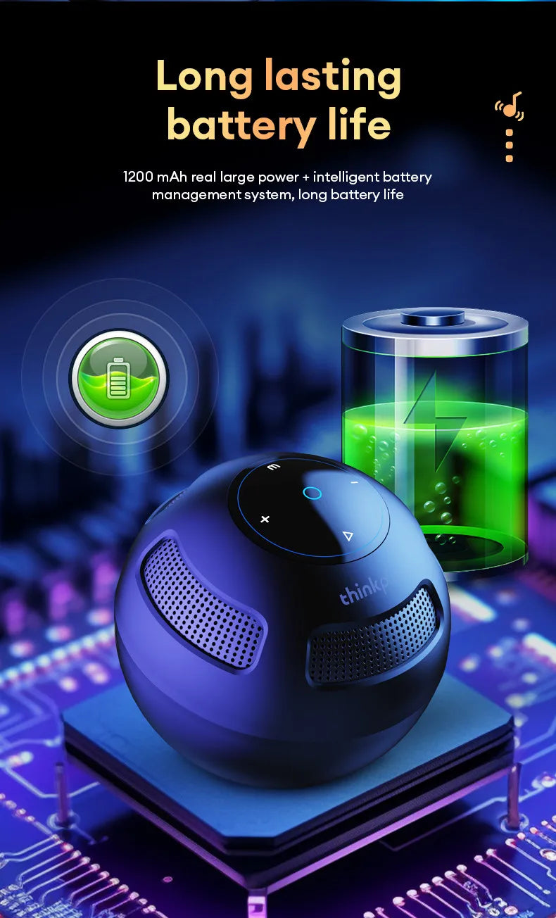 Ship From US Lenovo Bluetooth Speaker Portable Outdoor Long Endurance Home Music Player HiFi Stereo Surround Sound Box TS5