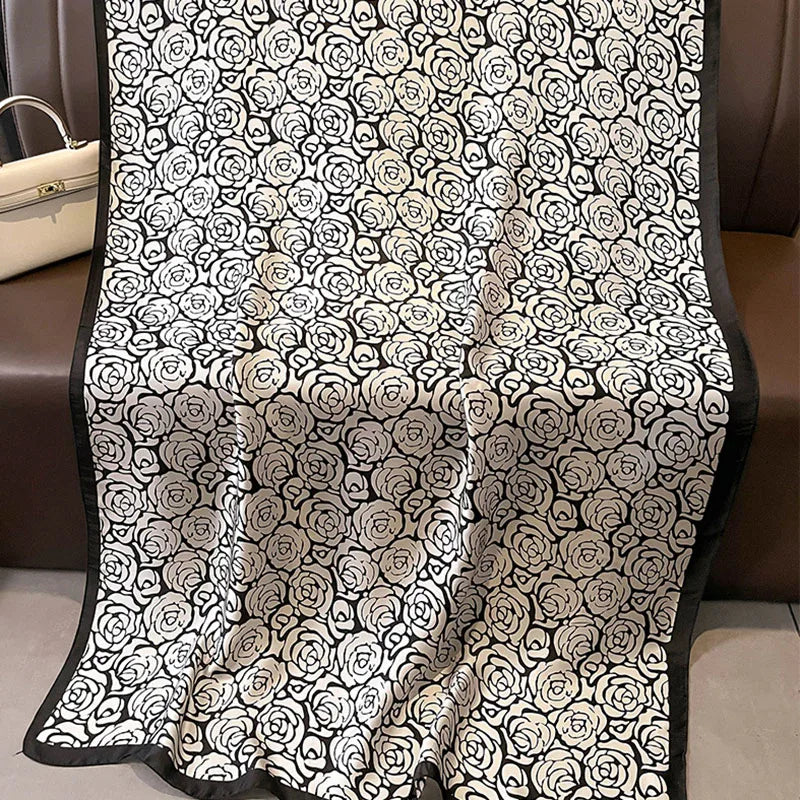 Spring Scarf Women's Luxury Design Polyester Material Smooth Scarf Soft Shawl Beach - AMULET RING STORE