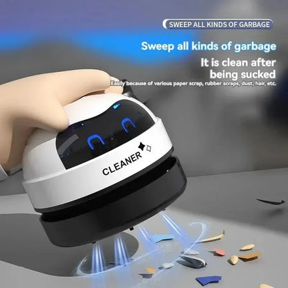 Table Vacuum Cleaner Mini Desktop Dust Vacuum With Detachable Nozzle USB Rechargeable Wireless Car Vacuum Cleaner Cleaning Tools - AMULET RING STORE