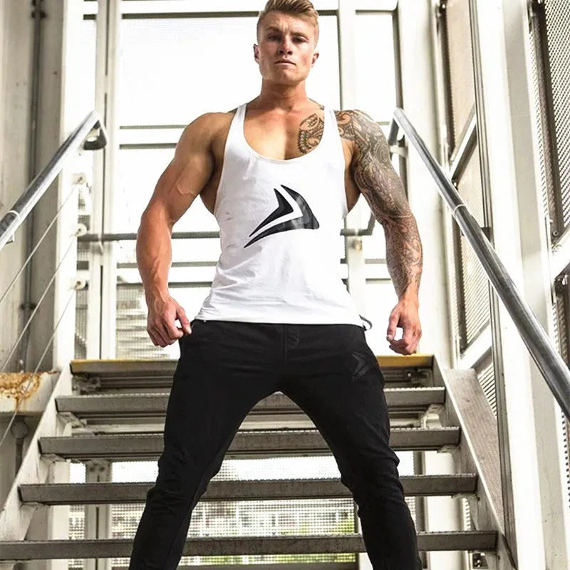 Gym Fitness Vest Animla Singlet Canotte Bodybuilding Stringer Tank Men Women Running T Shirt Muscle Guys Sleeveless Undershirt