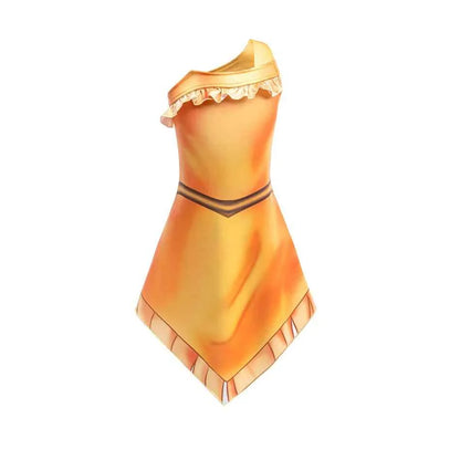 Indian Pocahontas Princess Cosplay Dress Girls Matoaka Halloween Party Disguise Costume Children Cartoon Movie Fantasy Outfits