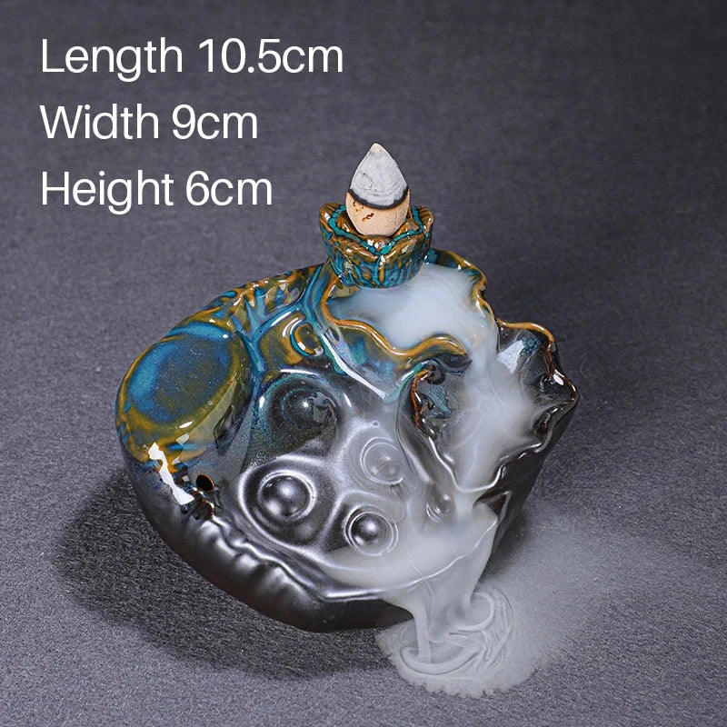 Backflow Incense Furnace, Aromatherapy Furnace, Hydroponic Cultivation of Green Plants, Home Religious Articles, Decor Line - AMULET RING STORE