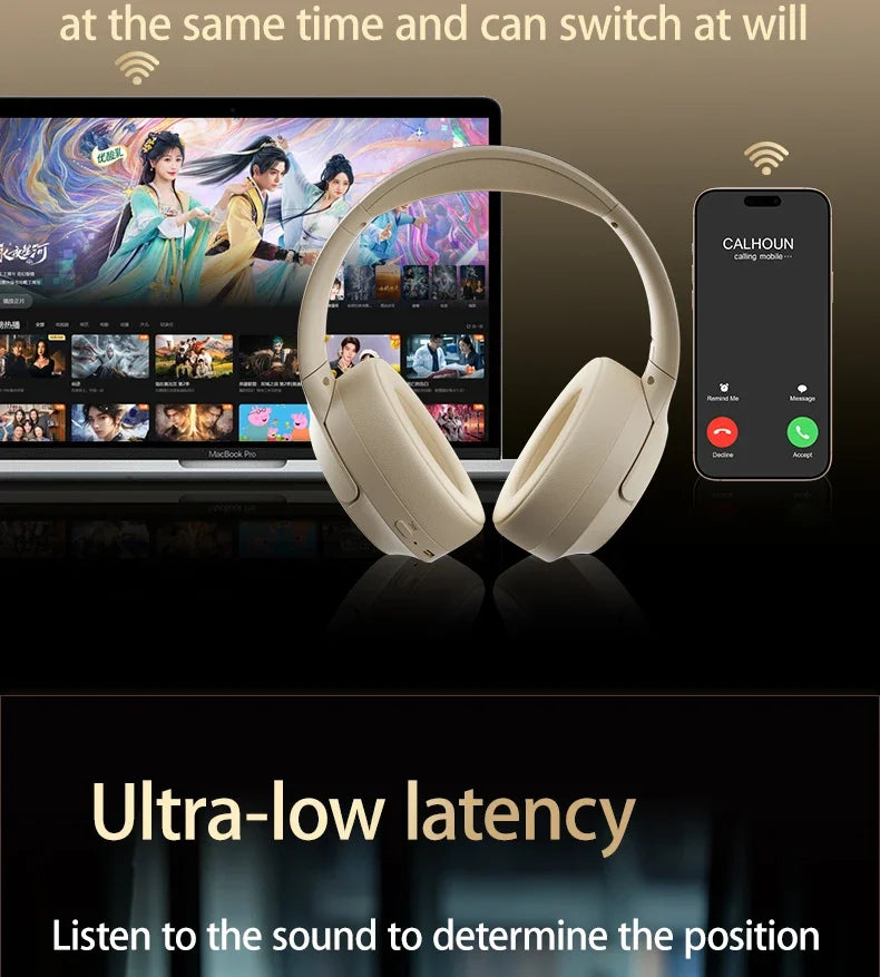 Acer Headphones Wireless Earphones Head Tracking 3D Spatial Audio -42dB ANC Bluetooth 5.4 HIFI Headset ENC HD Mic Low-Latency