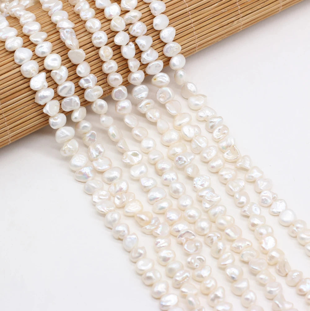 Natural Freshwater Pearl Beading Geometry Spaced Isolated Loose Beaded for Jewelry Making DIY Bracelet Necklace Accessories Gift - AMULET RING STORE