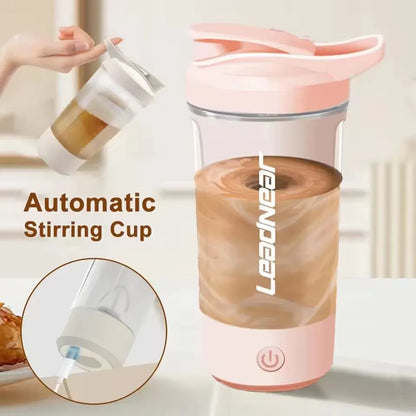 New Women Men Shaker Cup USB Charging Shaker Cup For Protein Shaker Meal Replacement Shake Portable Gym Water Bottle Mixing Cup - AMULET RING STORE
