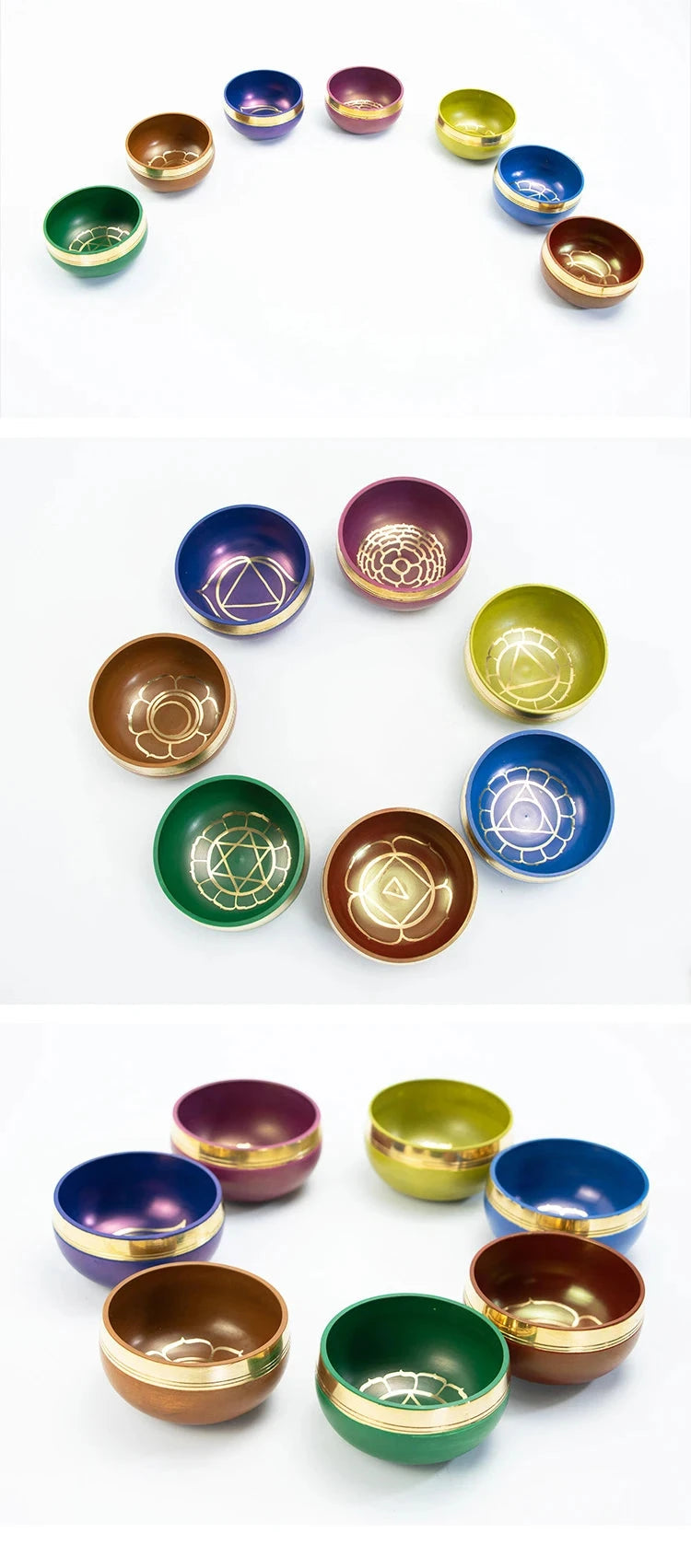 Large Tibetan Meditation Bowl Nepal Sound Quartz Bowl Yarn Saucepan Singing Shaving Copper Decorative Healing Instrument Sing - AMULET RING STORE