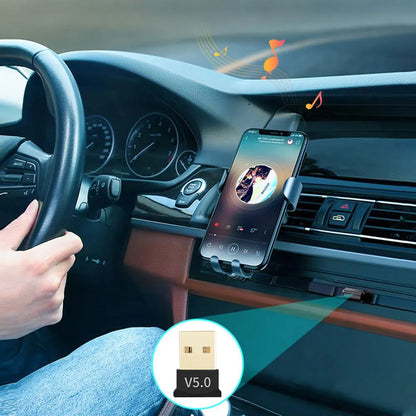 Wireless Audio Adapter Bluetooth-Compatible 5.0/5.1 Dongle 2.4G Audio Receiver Support Win7/8/8.1/10 for Computer Tablet Desktop - AMULET RING STORE