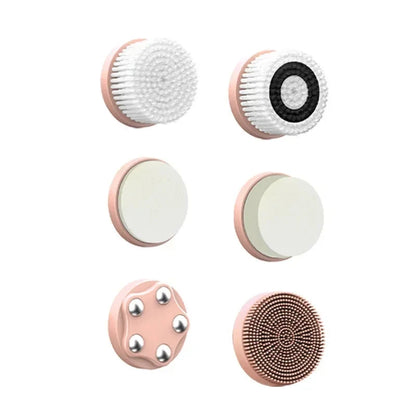 6 In 1 Electric Cleansing Brush Sonic Rotating Cleansing Brush Facial Clean and Remove Acne Pore Skin Rejuvenation Beauty Care