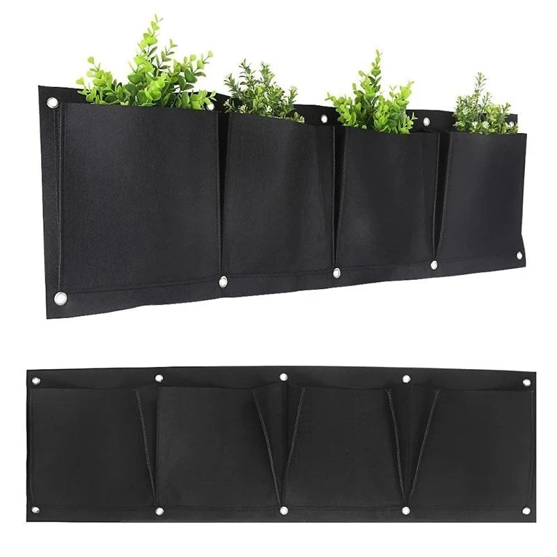 NEW Wall Hanging Pockets Planting Bags Flower Pot Home Garden Grow Bag Garden Planter Vertical Suculentas Plant Pot Home Decor - AMULET RING STORE