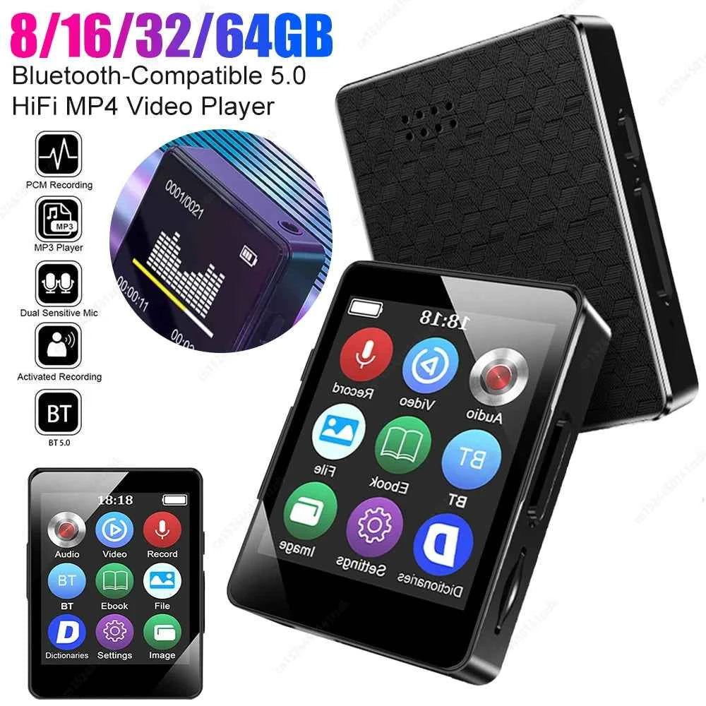 8/16/32/64GB Bluetooth MP4 MP3 Player Bluetooth 5.0 Music Stereo 1.8inch Screen MP3 With Speaker Video Playback FM Radio Recordi
