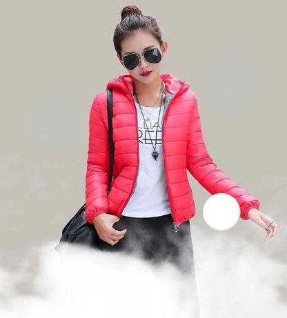 Down Jacket for Women Trend Korean Style Ultra Light Hit Hooded Coat Coats Lightweight Padded Puffer Jackets Female Winter 2025