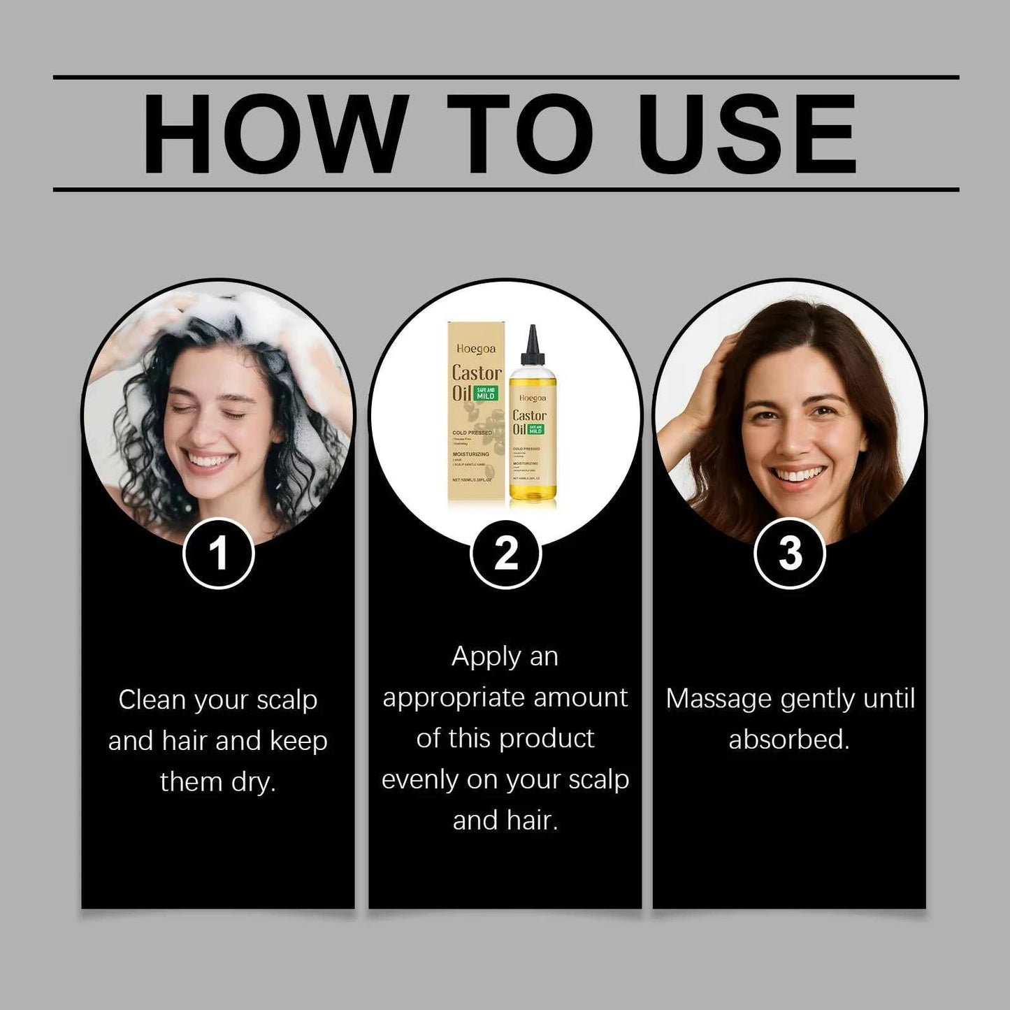 Hair Booster Castor Oil Hair Essence Treatment Improve Androgenetic Alopecia Scalp Treatment Serum Strengthen Hair Roots