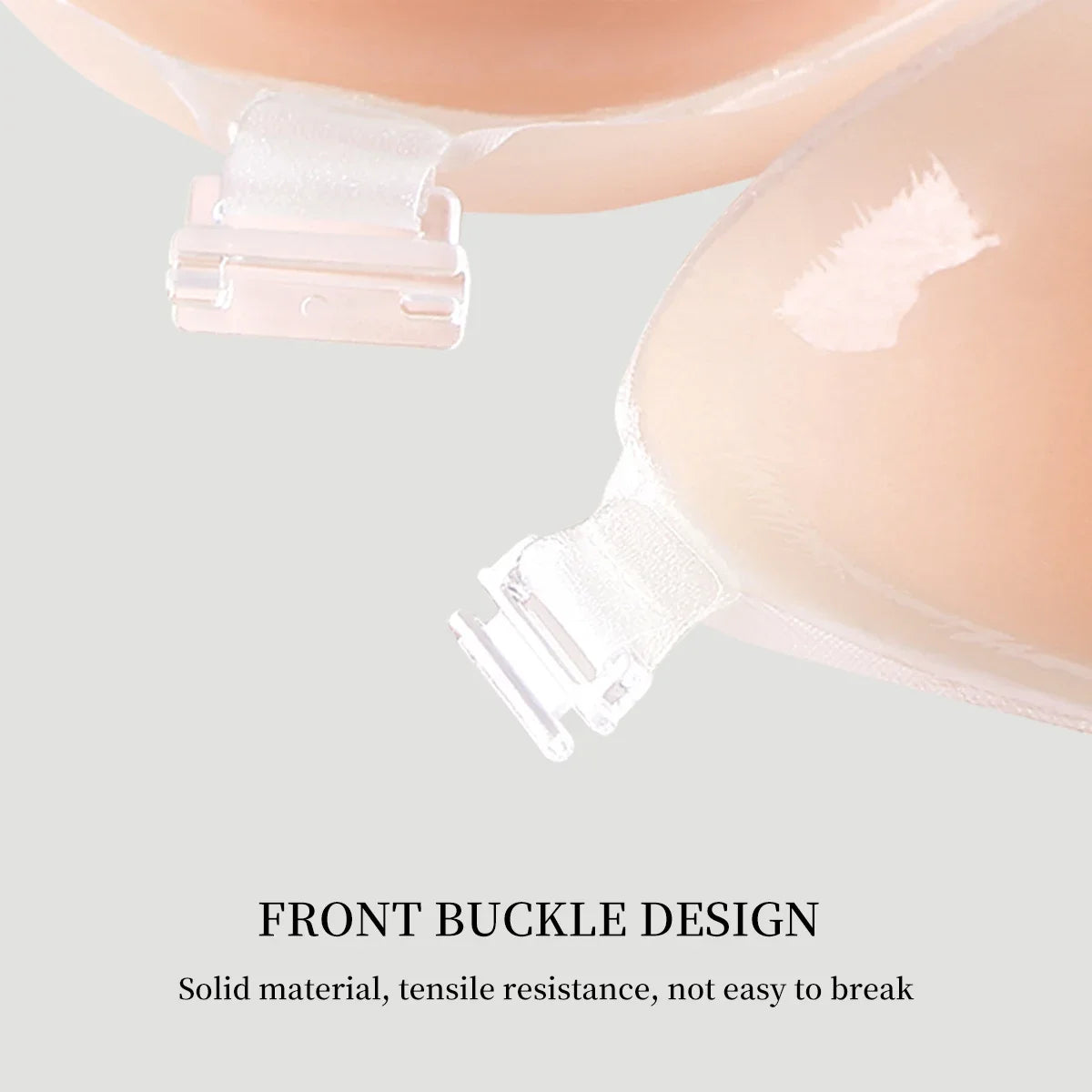 Reusable front button chest patches, silicone invisible strapless self-adhesive breast patches, women's underwear accessories - AMULET RING STORE