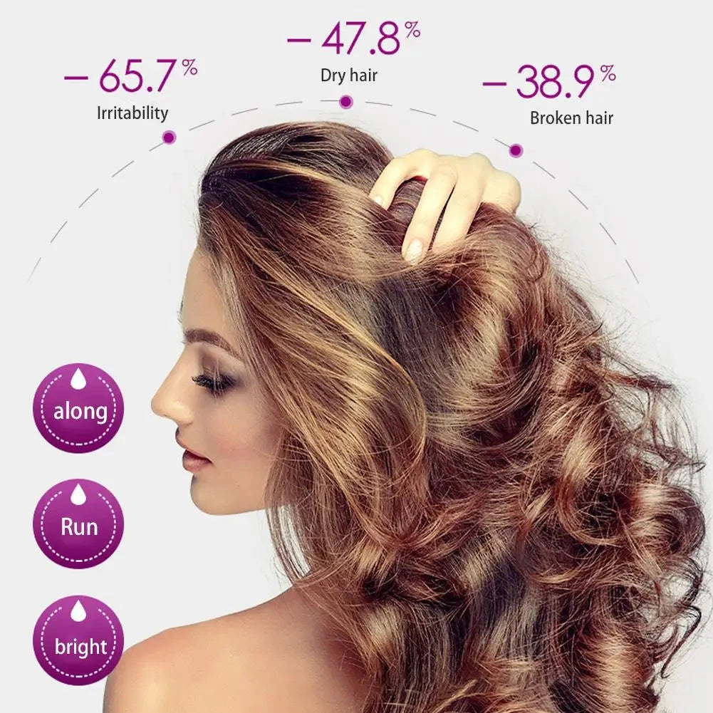 Hair Styling Serum for Frizzy & Dry Hair Rose Essence Oil Capsules Leave-in Anti Frizz Conditioner Repairs Dry, Damaged Hair - AMULET RING STORE