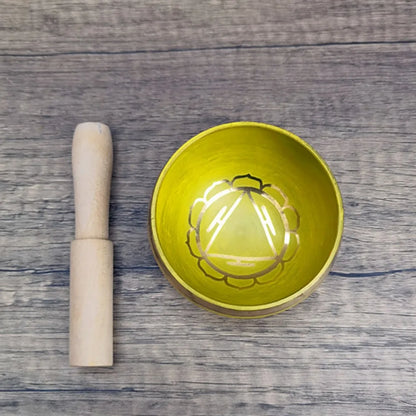 Colorful Nepal Tibetan Singing Bowl Chakras Handmade Copper Buddhist Sound Bowls Therapy Meditation Mindfulness Yoga Ornaments - AMULET RING STORE