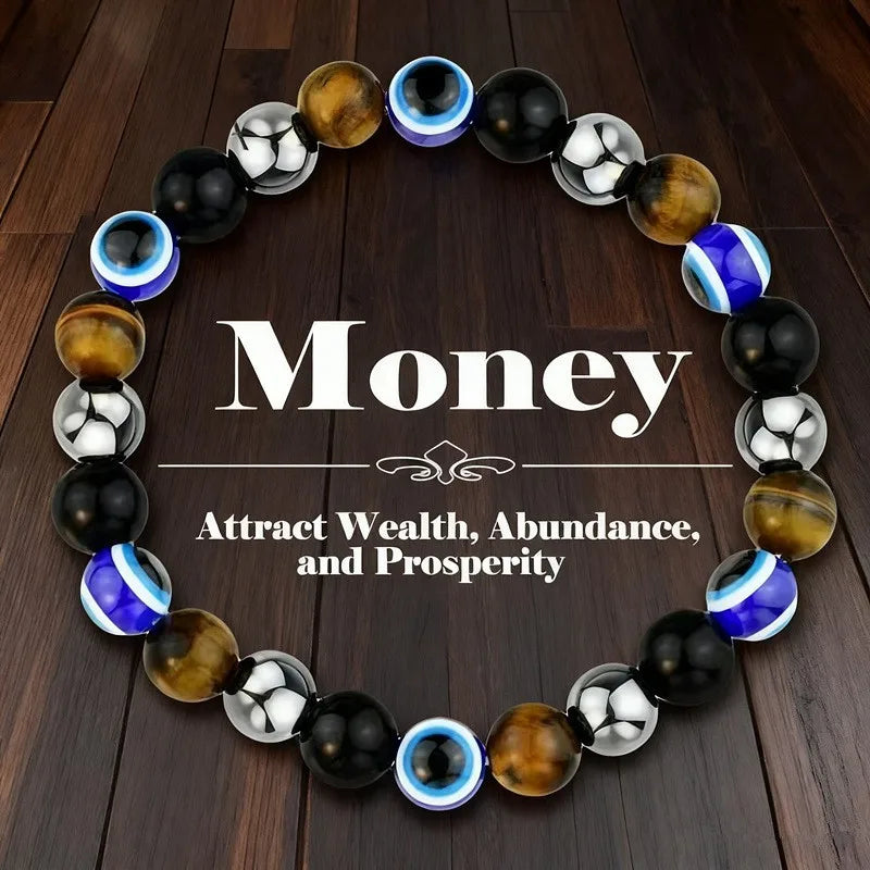 Natural Stone Beads Bracelet For Women Men Amethysts Crystal Quartzs Agate Tiger Eye Elastic Bangles Reiki Healling Jewelry Gift