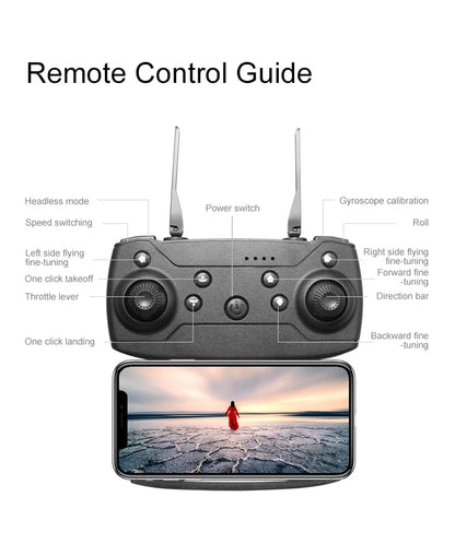 Xiaomi D88 Drone HD Dual Camera 3 Battery Professional Aerial Photography Optical Flow Hovering Gesture Shooting Folding Drone