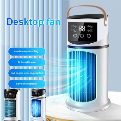 Water Cooling Fan Air Conditioner Adjustable Speeds Timer Personal Fan Air Cooler With Humidifier for Bedroom Living Room Office