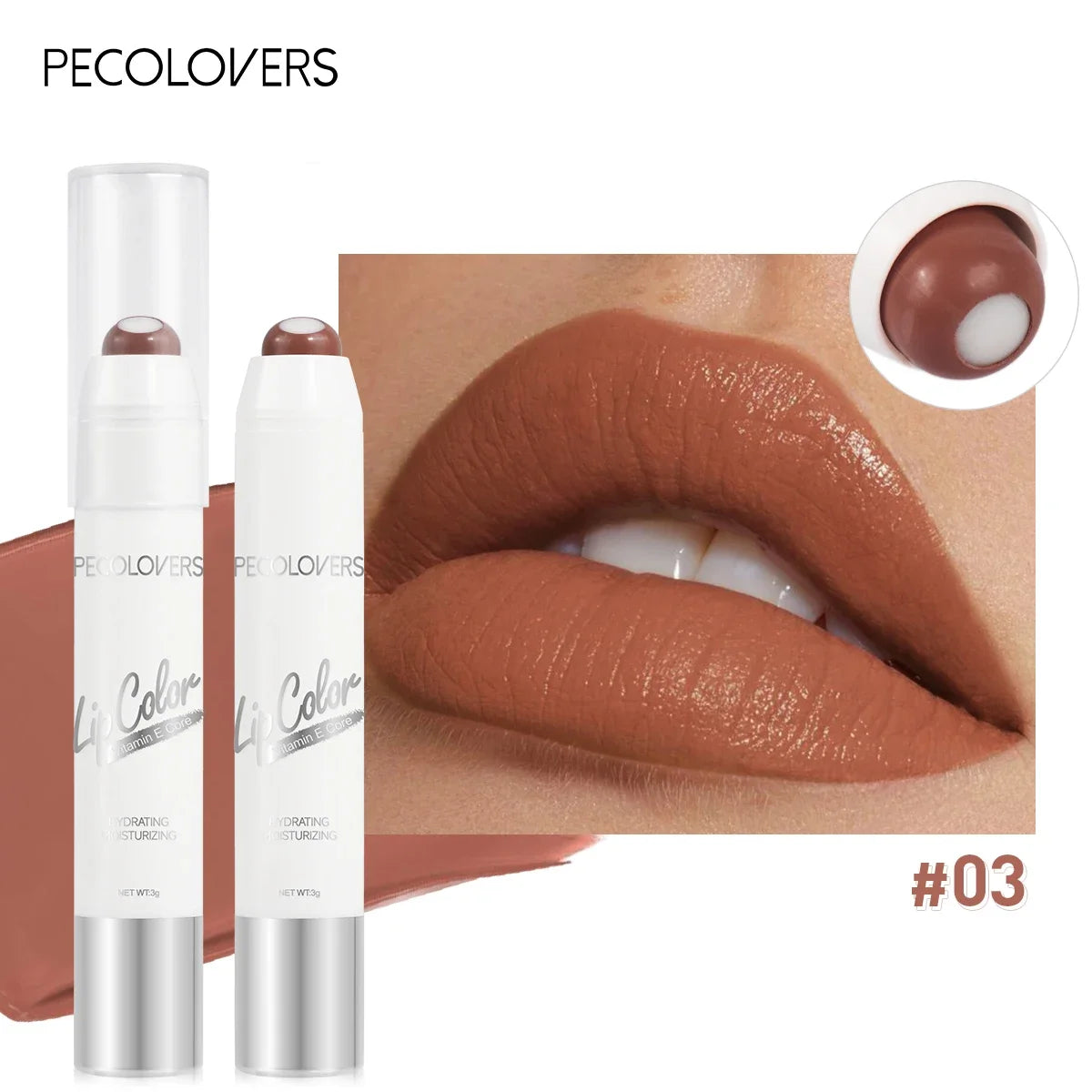 2-in-1 Nude Lipstick Matte Red Lip Balm Moisturizing 6 Colors Sandwich Lipstick Waterproof Long Lasting Non-stick Cup Lip Stick - AMULET RING STORE