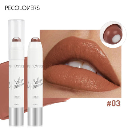 2-in-1 Nude Lipstick Matte Red Lip Balm Moisturizing 6 Colors Sandwich Lipstick Waterproof Long Lasting Non-stick Cup Lip Stick - AMULET RING STORE