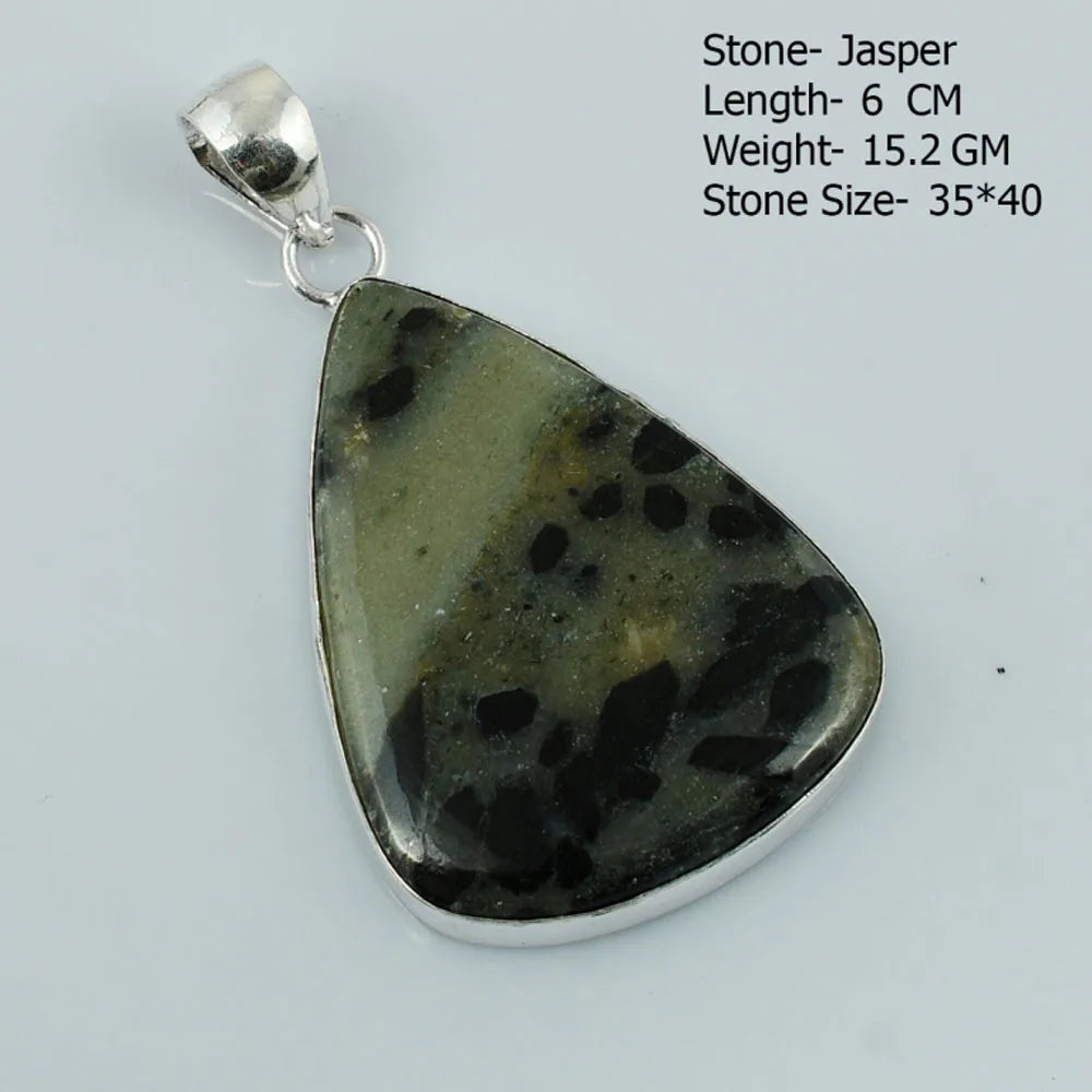 Genuine  Jasper Sodalite  Agate Turquoise   Pendant