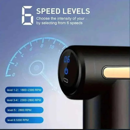 USB Mini Massage Gun Fascia Machine Muscle Relaxation Vibrating Gun Rod Massage Fitness Equipment Neck Grab Fascia Gun - AMULET RING STORE