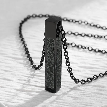 New 2025 Stainless Steel Ayatul Kursi Cube Pendant Necklace