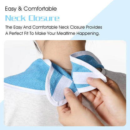 1/2pcs Adjustable Adult Bib Machine Washable for Elderly Adults to Prevent Drooling and Spills Adult Bibs for Eating Nursing Bib - AMULET RING STORE